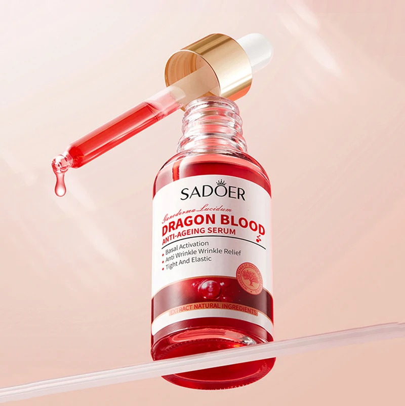SADOER Ganoderma lucidum Dragon Blood Facial Serum Face Lotion Moisturizing Face Emulsion Oil Refreshing Control Facial Essence 5