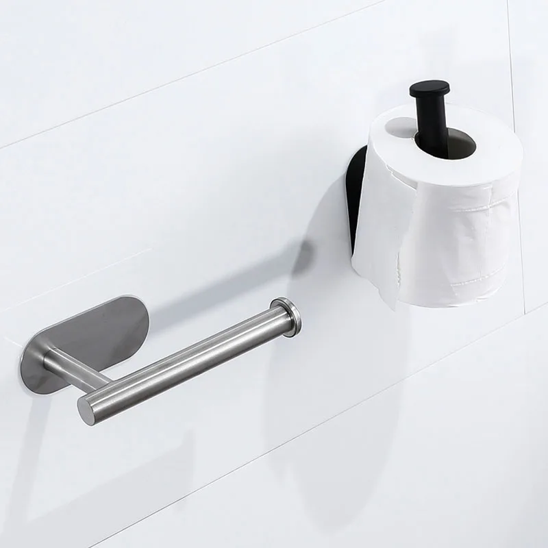 Adhesive Toilet Paper Holder Kitchen Roll Towel Rack Napkin Dispenser Bathroom Accessories