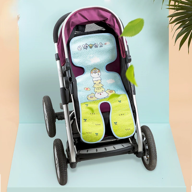 

Baby Stroller Mat Washable Stroller Baby Mat Revenue Stamp Cute Animal Newborn Pillow Infant Accessories Ice Silk Cushion