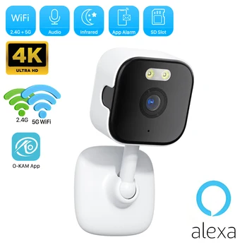8MP 4K Outdoor Mini Home Security Camera WiFi 5MP 1080P PIR Color Night Vision AI Detect Waterproof CCTV Surveillance Camera 1