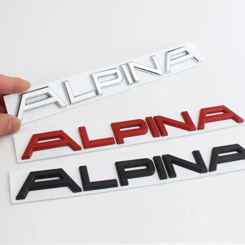 

ALPINA letter logo car stickers for BMW XB7 B8 B7 B4 XD4 B3 ALPINA metal performance refit accessories trunk label decoration