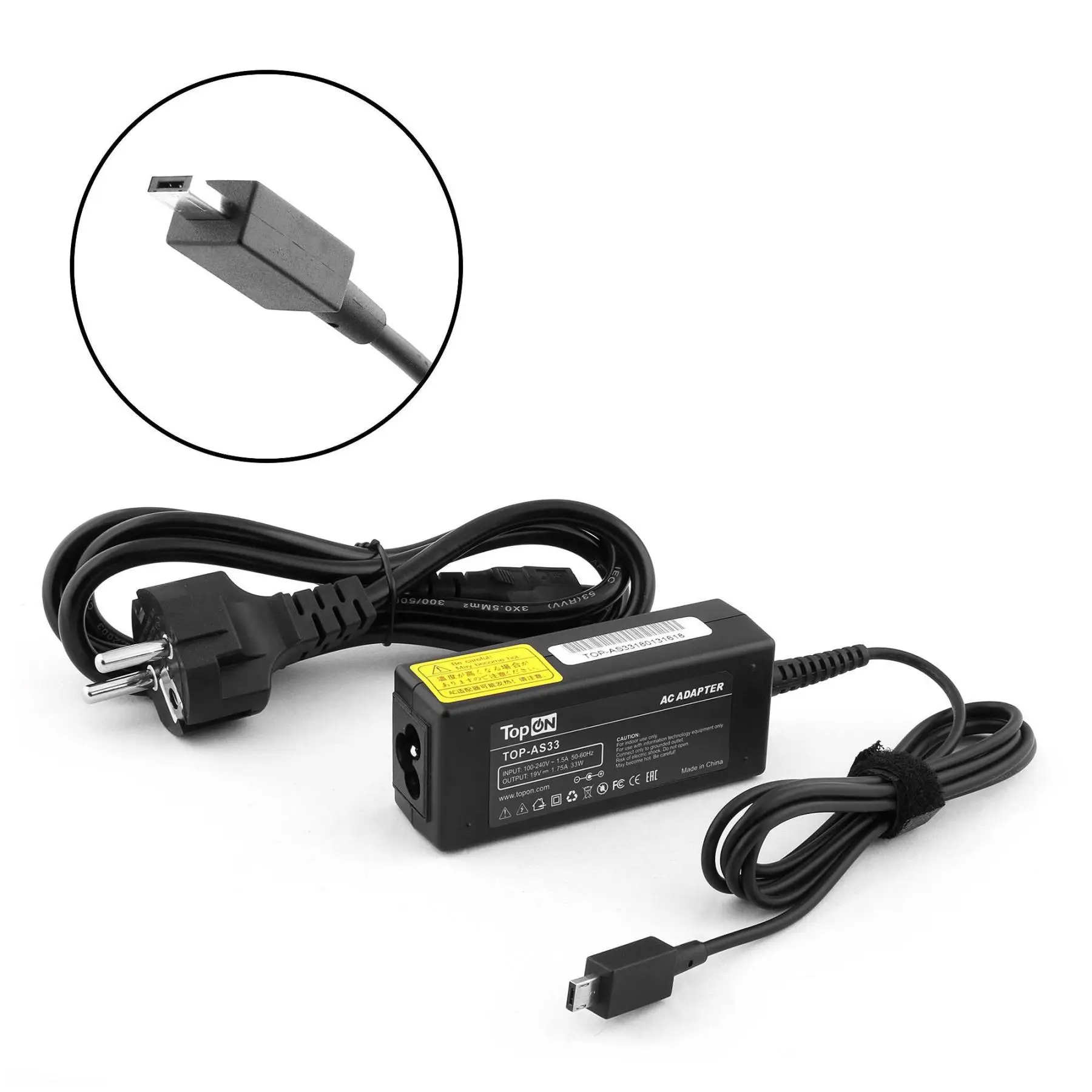 Блок питания TopON для Asus 19V 1.75A (8.2x6.5x2.3) 33W 0A001-00342600 TOP-AS33 |