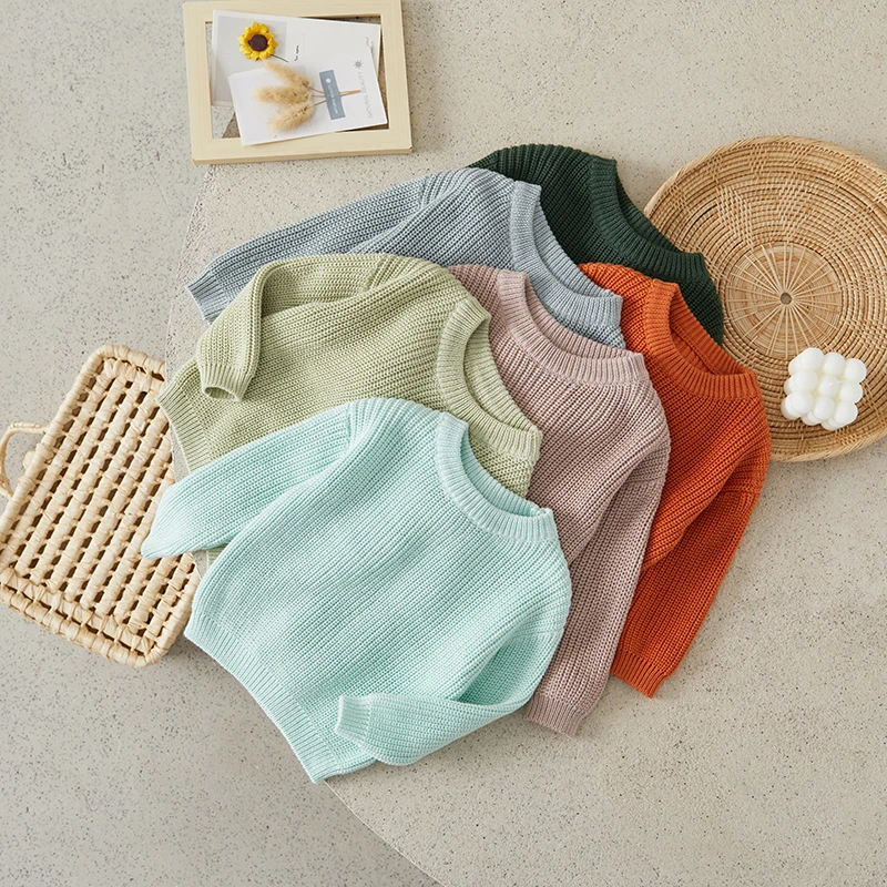 Newborn Baby Knitted Sweater Autumn Winter Kids Clothes 0-5Y