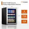 Ca'Lefort Mini Fridge Beverage Refrigerator - 77 Can Capacity Cooler with Stylish Glass Door for Easy Home and Office Storage 3