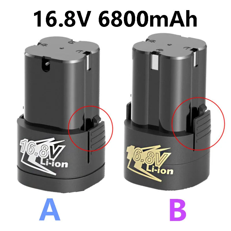 Bateria De Litio De 16,8 V Y 6800Mah + 18650 Herramientas Eletctricas De Iones De Litio, Accessori Para Destornillador Inalabambrico