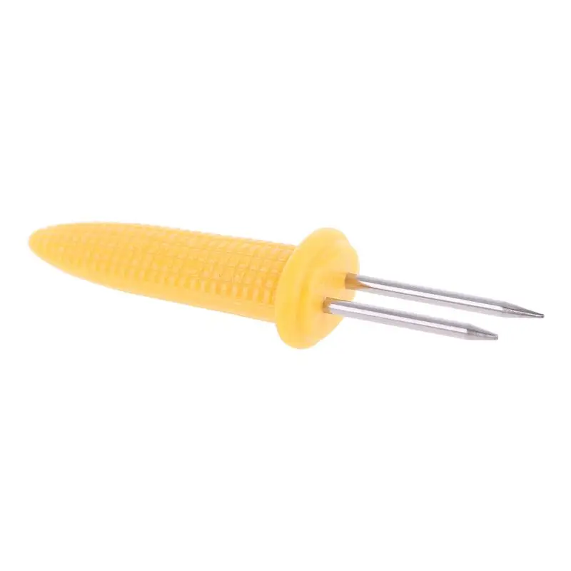New Corn on the Cob Holders Set for Skewers BBQ Twin Prong Sweetcorn Holder Fork Kitchen Tool -10 pcs