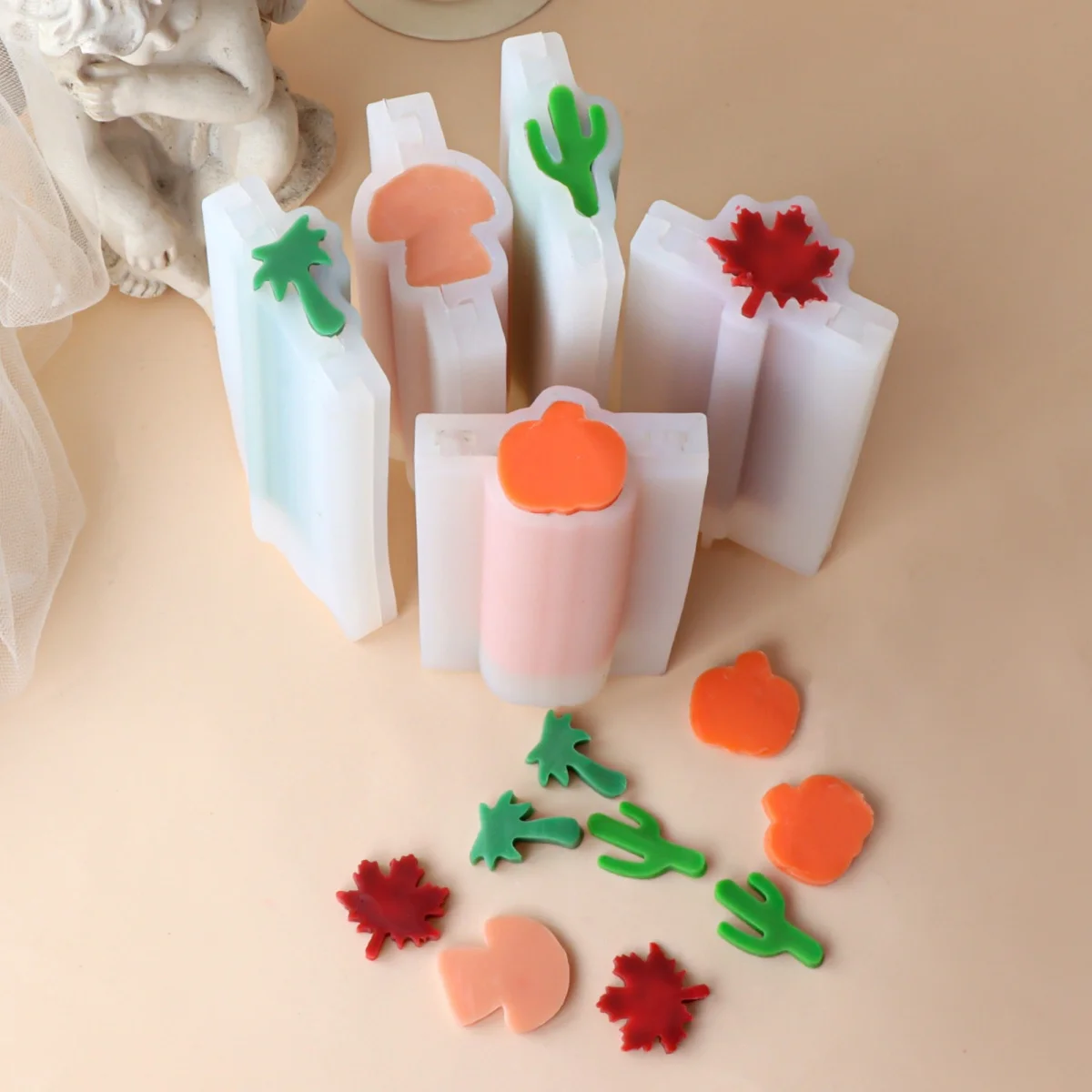 Tube Animal Soap Mold Rabbit Duck Shapes Candle Mold DIY Making Tool Handcraft 12cm Long silicone mold soap molds