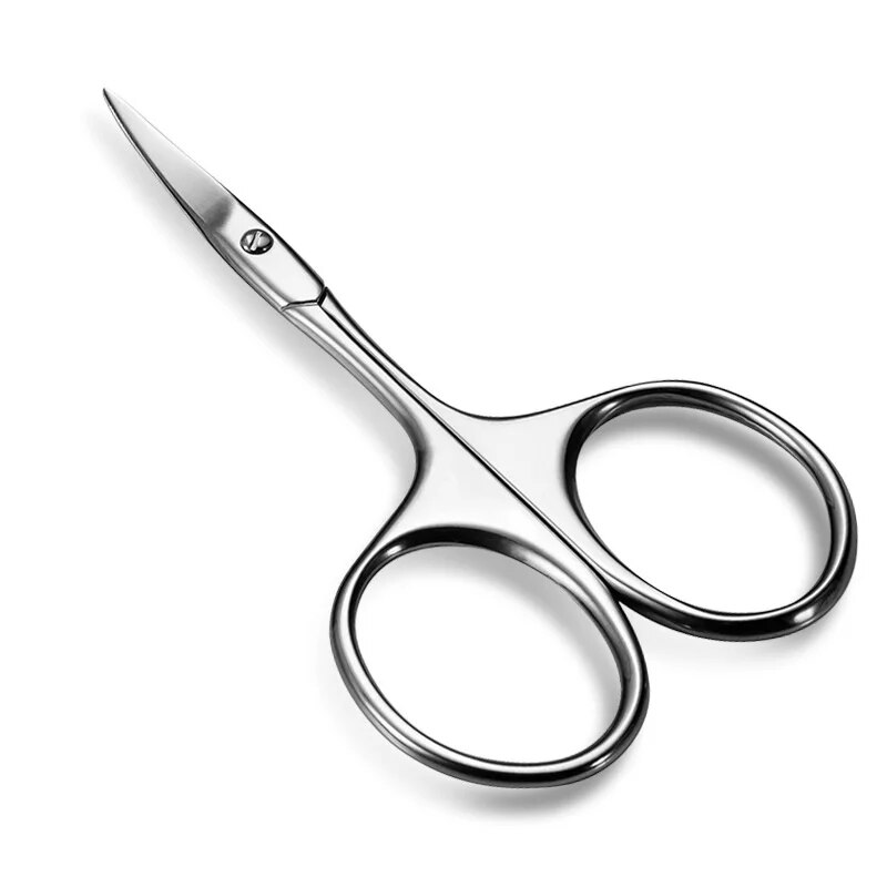 Curved Blade Eyebrow Scissors Professional Stainless Steel Precision Trimmer Eyebrow Eyelash Hair Remover Tool Nose Hair Scissor