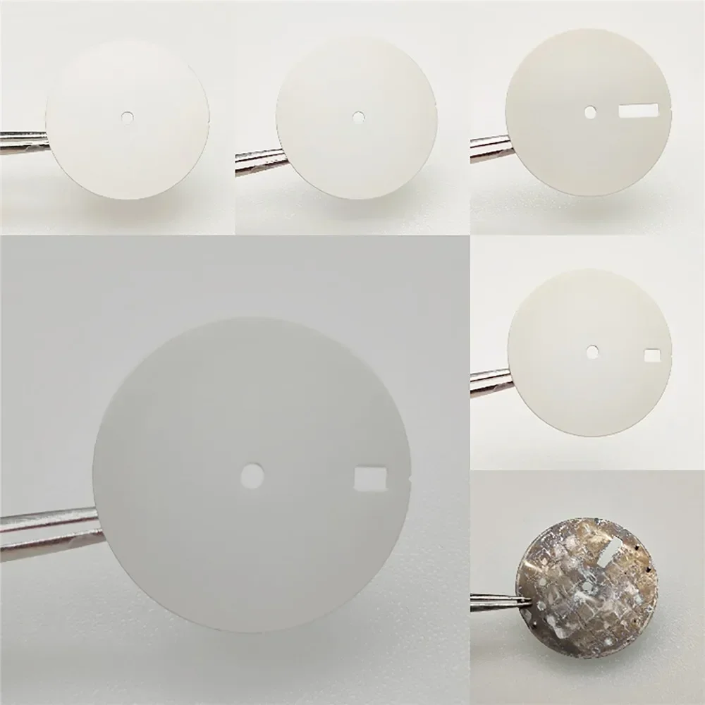 Quadrante Da 28.5Mm Quadrante Bianco Opaco Con Calendario Per Movimento Nh35 Nh36 Skx007 Srpd79 Parti Di Modifica Dell'Orologio Nuovo Fai Da Te