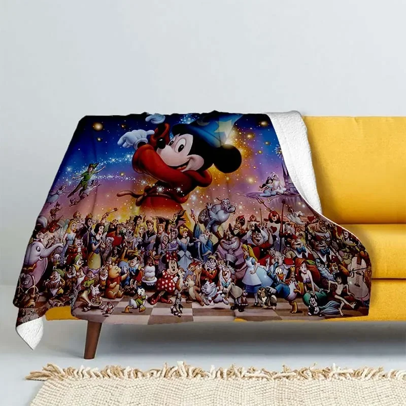 thumbnail image 1 of Manta ligera con estampado de Mickey y Minnie de Disney para sala de estar, dormitorio, habitación de los niños, manta cálida, regalo de Navidad, 1 of 5