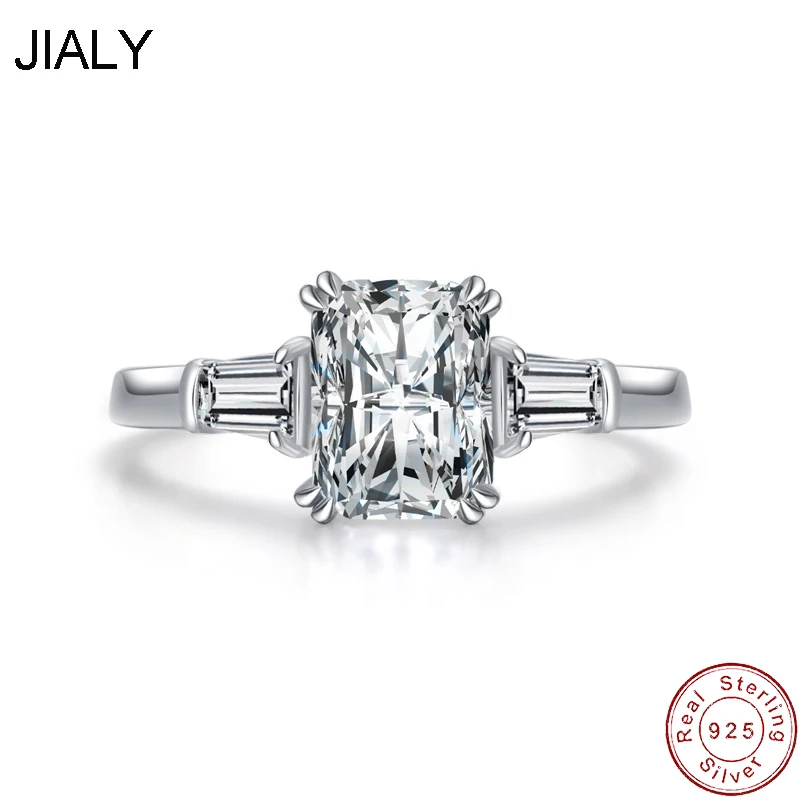 

Fine Solid European Smooth AAA CZ S925 Sterling Silver Ring For Women Birthday Party Wedding Gift Jewelry