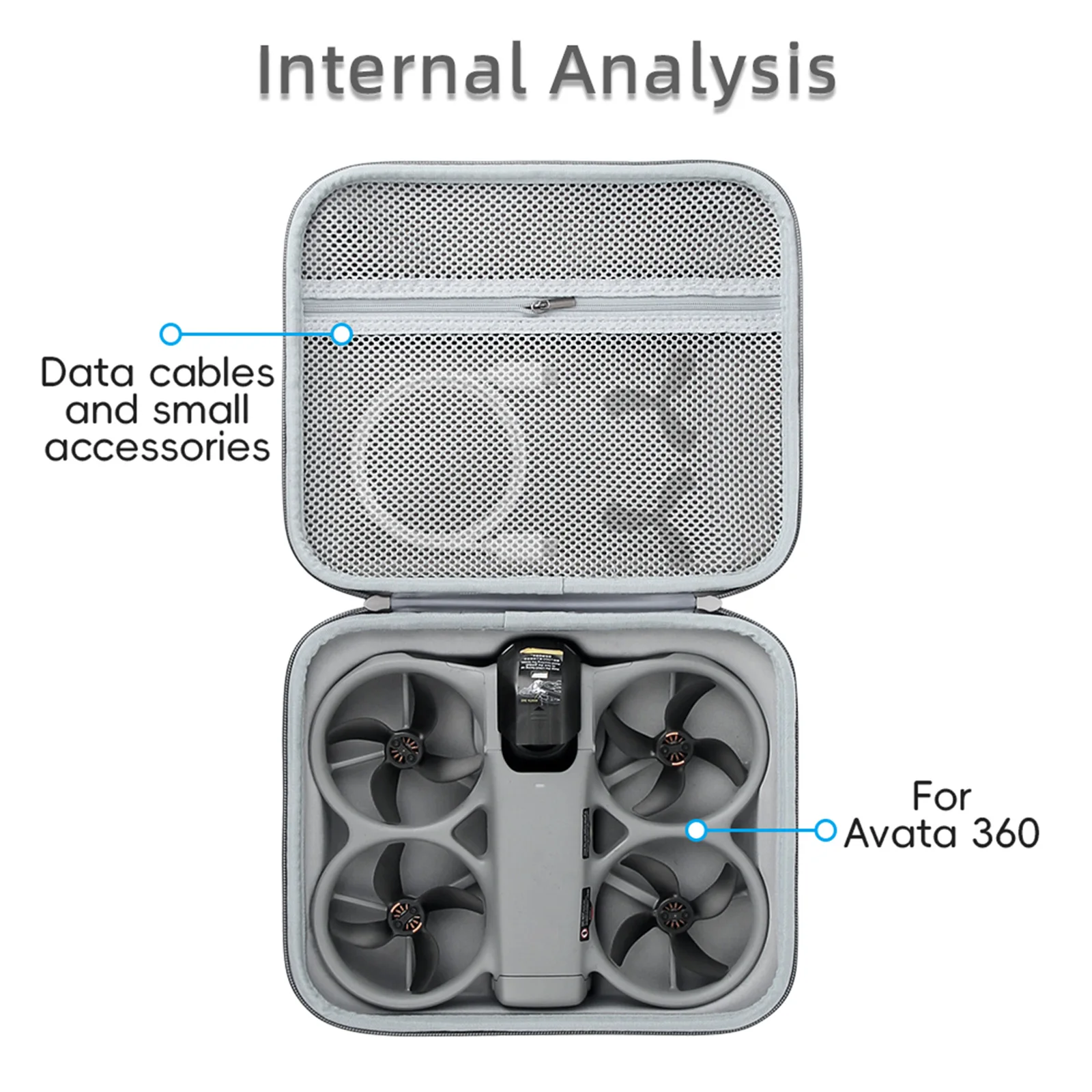 DJI Avata 360 바디백용 ToriTails, 휴대용 보호 핸드백 운반 케이스, 라이트 하드 쉘 여행용 파우치 드론 액세서리