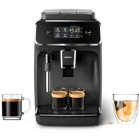 2200 Series Fully Automatic Espresso Machine, Classic Milk Frother, 2 Coffee Varieties, Intuitive Touch Display, 100% , Black 1