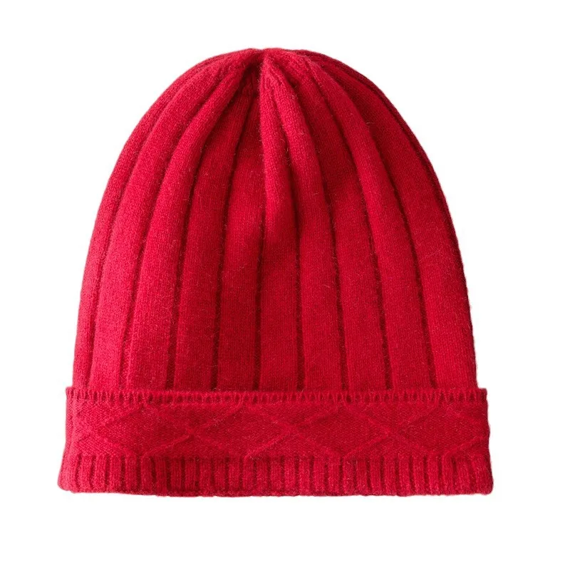 

Cashmere Wool Hat Fashionable Warm Autumn And Winter Women Ear Protection Neck Protection Knitted Solid Hats & Caps Men
