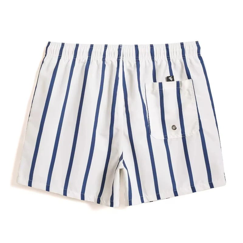 Men Stripe Shorts Quick Drying Baggy Male Summer Shorts Men Fashion Beach Board GMA2634