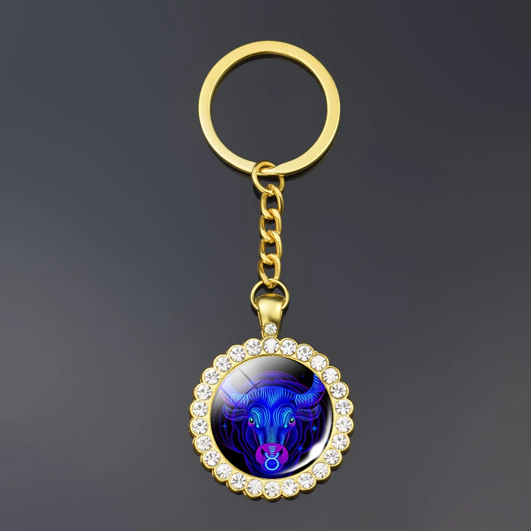 Celestial Zodiac Double-Sided Keychain Gift