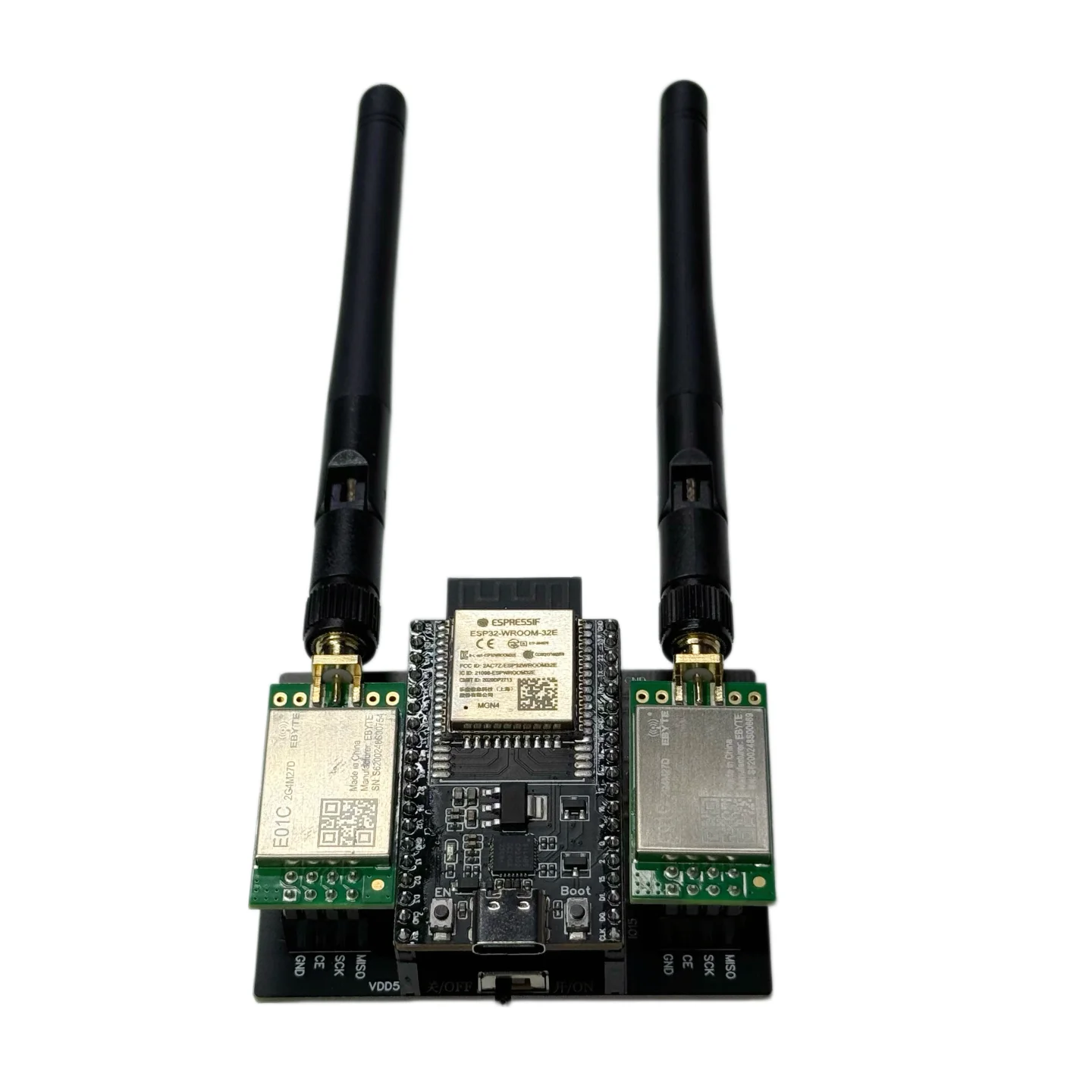 รูปสินค้า โมดูล NRF24L01 กำลังสูง + ESP32 สำหรับบลูทูธระยะไกล