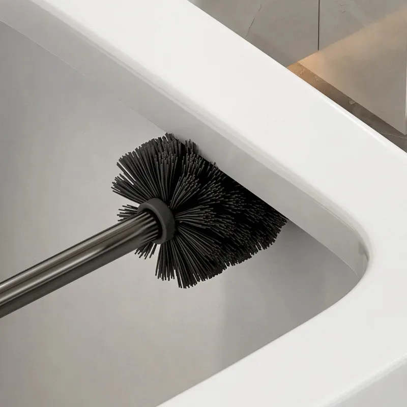 3pcs Toilet Brush Bathroom Brush Cleaning Toilet Household Head No Dead Corners White and Black Replacement Head bathroom accessories toilet brush set