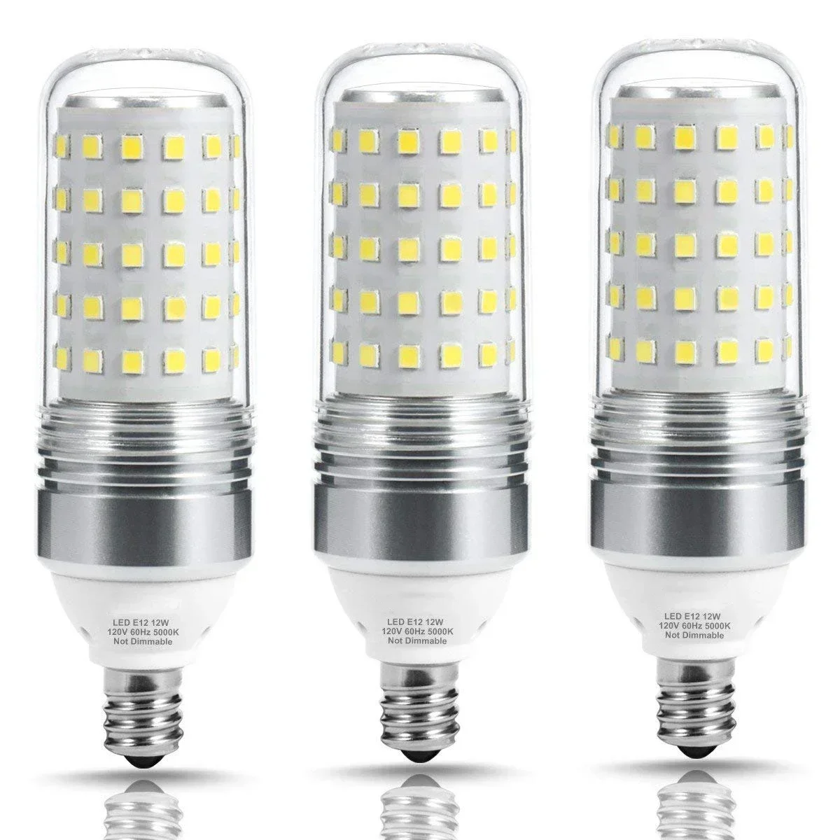 E12 Corn Light LED Bulb 12W Candelabra Corns Led Lamp 360 Beam