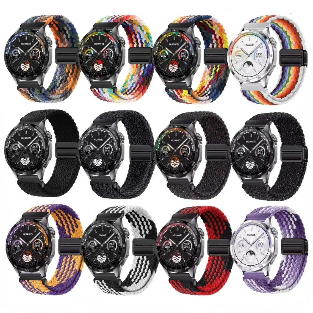 Magnetic Buckle Nylon Watch Band with Adjustable Strap