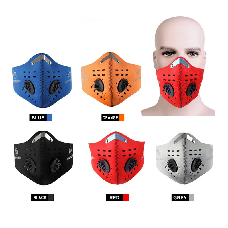 Men Women Air Filter Sport Half Face Mask Training Bicycle Cycling Bike Running Jogging Facemask Anti Fog Pollution Mask