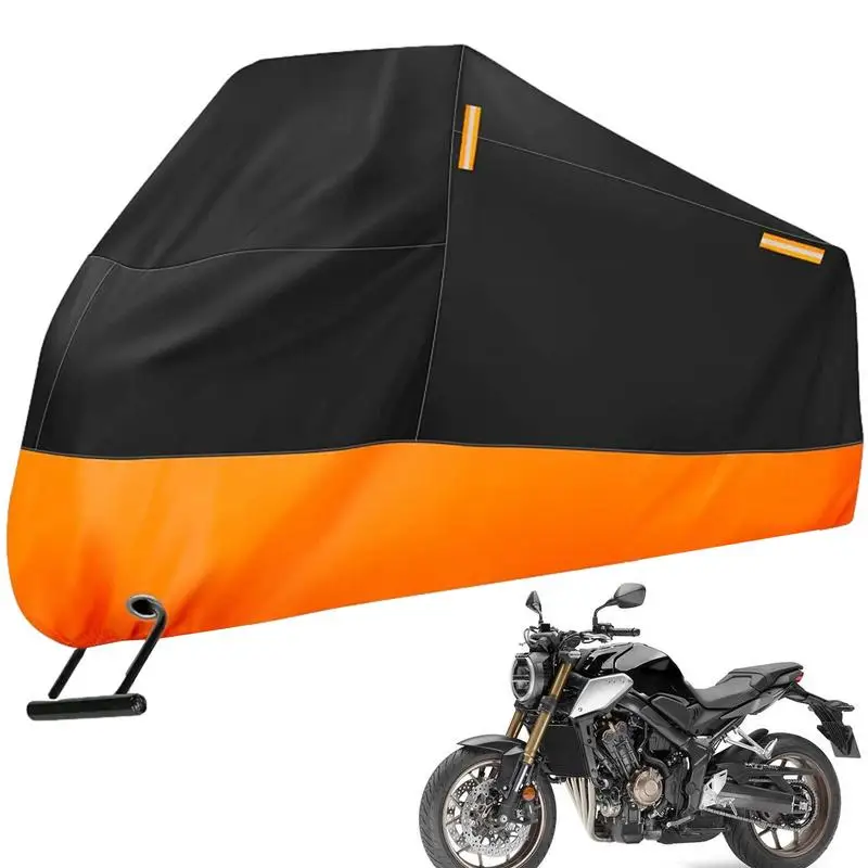 

Motorcycle Rain Cover Windproof Motorcycle Dust Cover With Reflective Strips Lightweight Moped Cover Durable Motorcycle Cover