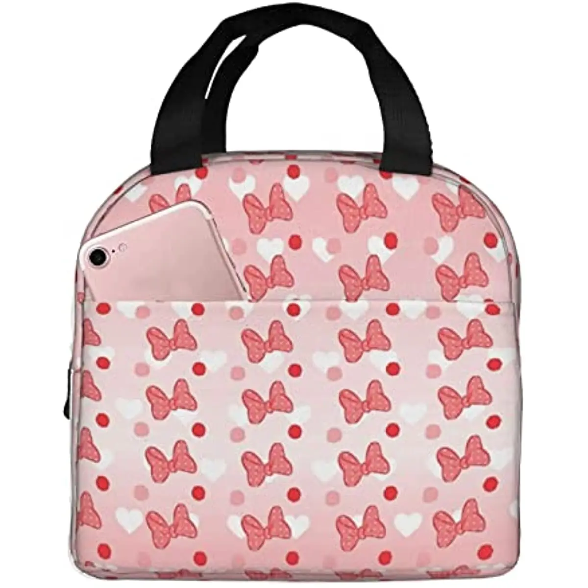 

Tile Bowknots Lunch Box Cartoon Character MultiFunction Ice Packs for Lunch Bags Women Insulated Packit Freezable Lunch Bag