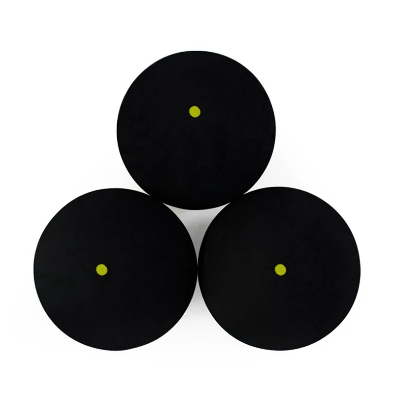 

ELOS-6Pcs Squash Ball One-Yellow-Dot Low Speed Sports Rubber Balls Professional Player Competition Squash