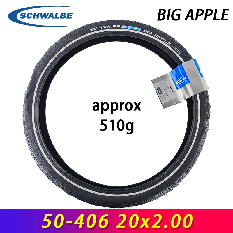 SCHWALBE BIG APPLE Black Reflex Wired Bicycle Tire 20 Inch