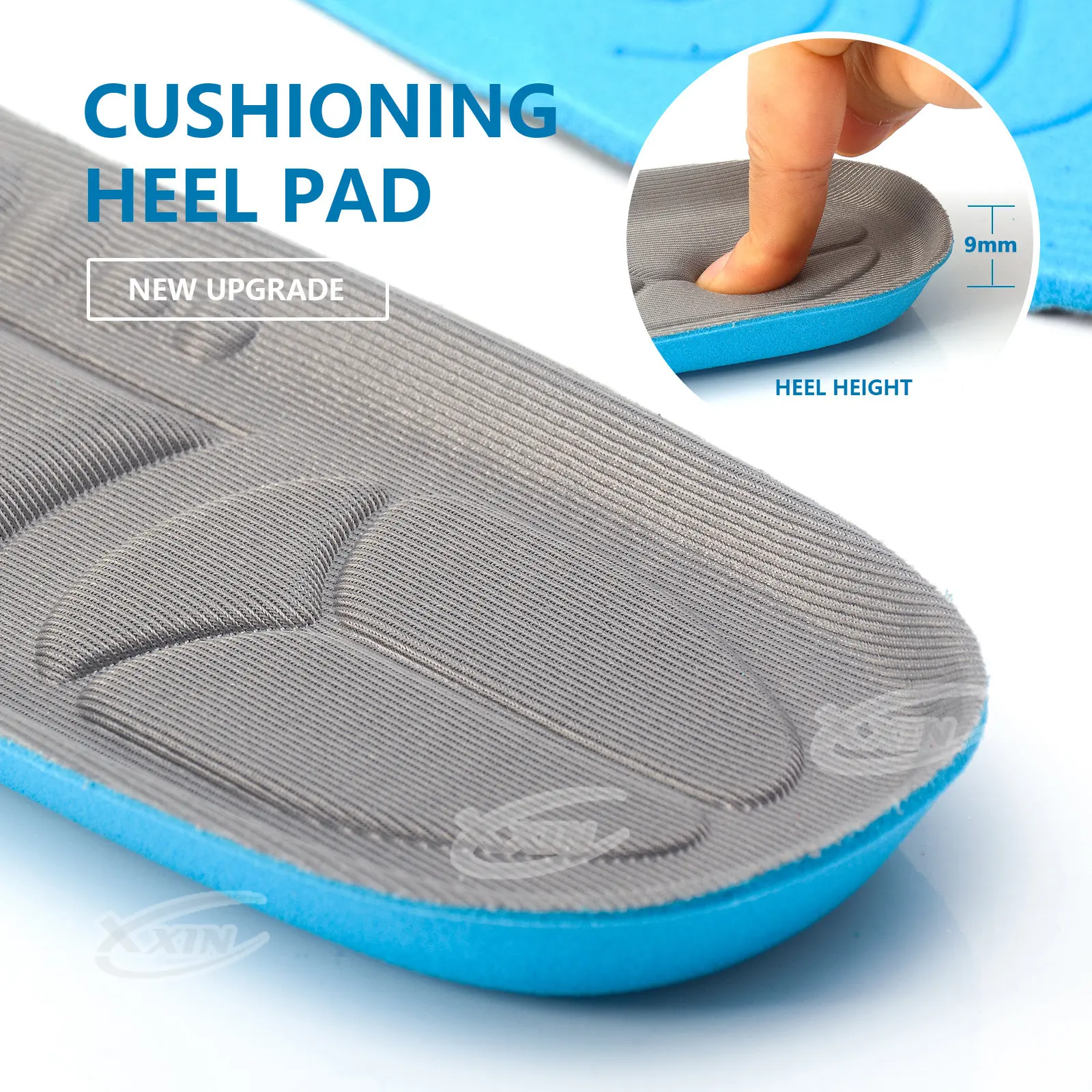 Shock Absorbing Insoles for Men, Full Length Massage Cushion Insoles Boot Replacement Inserts Shoe