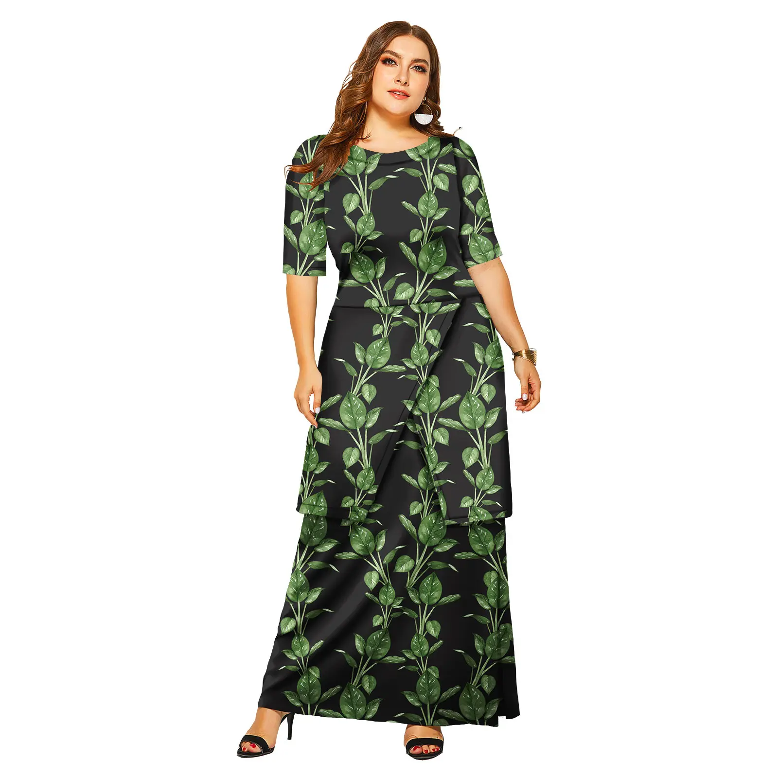 Hot Selling Fiji Tapa Hawaii Floral Women Dresses Samoan