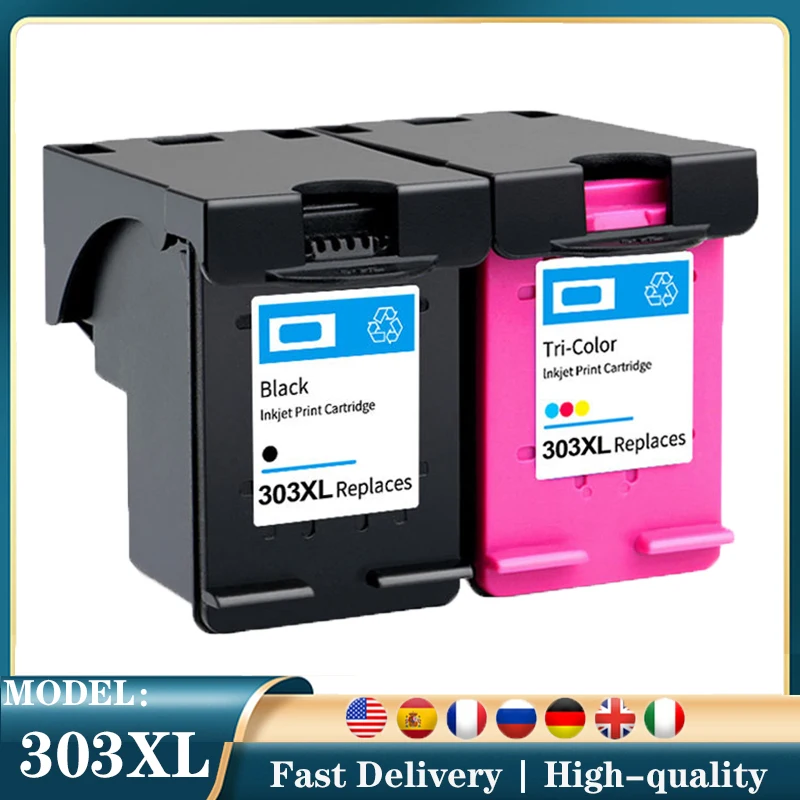 Cartuccia Di Inchiostro 303Xl Compatibile Per Hp303 Hp 303 Hp303Xl Envy Photo 6220 6222 6230 6232 6252 6255 6234 7130 7134 Stampante