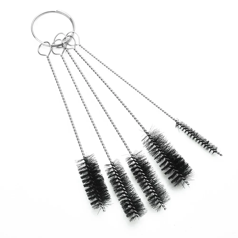 Round Pipe Steel Wire Brushes Cleaning Wire Brush for Pipe Glass Cleaning Tube Cylinder Bores 5pcs