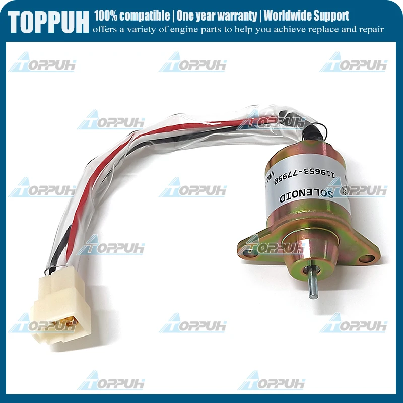 

M806808 12В запорный соленоид 1503ES-12S5SUC5S Замена для Yanmar 119653-77950