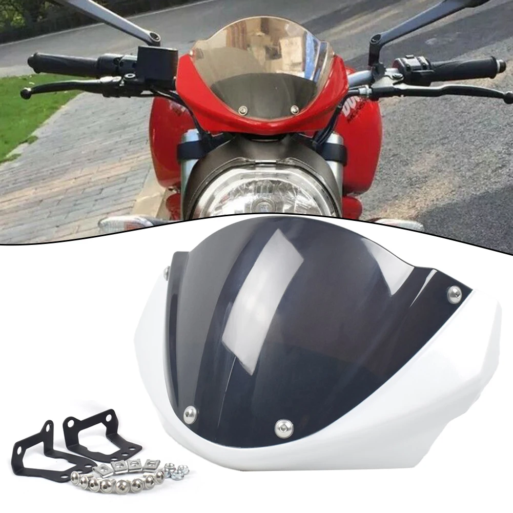 

1x New Motorcycle Windshield With Fairing Meter Sun Visor Fits For Ducati 696 795 796 1100 All Years High-quality PC Part