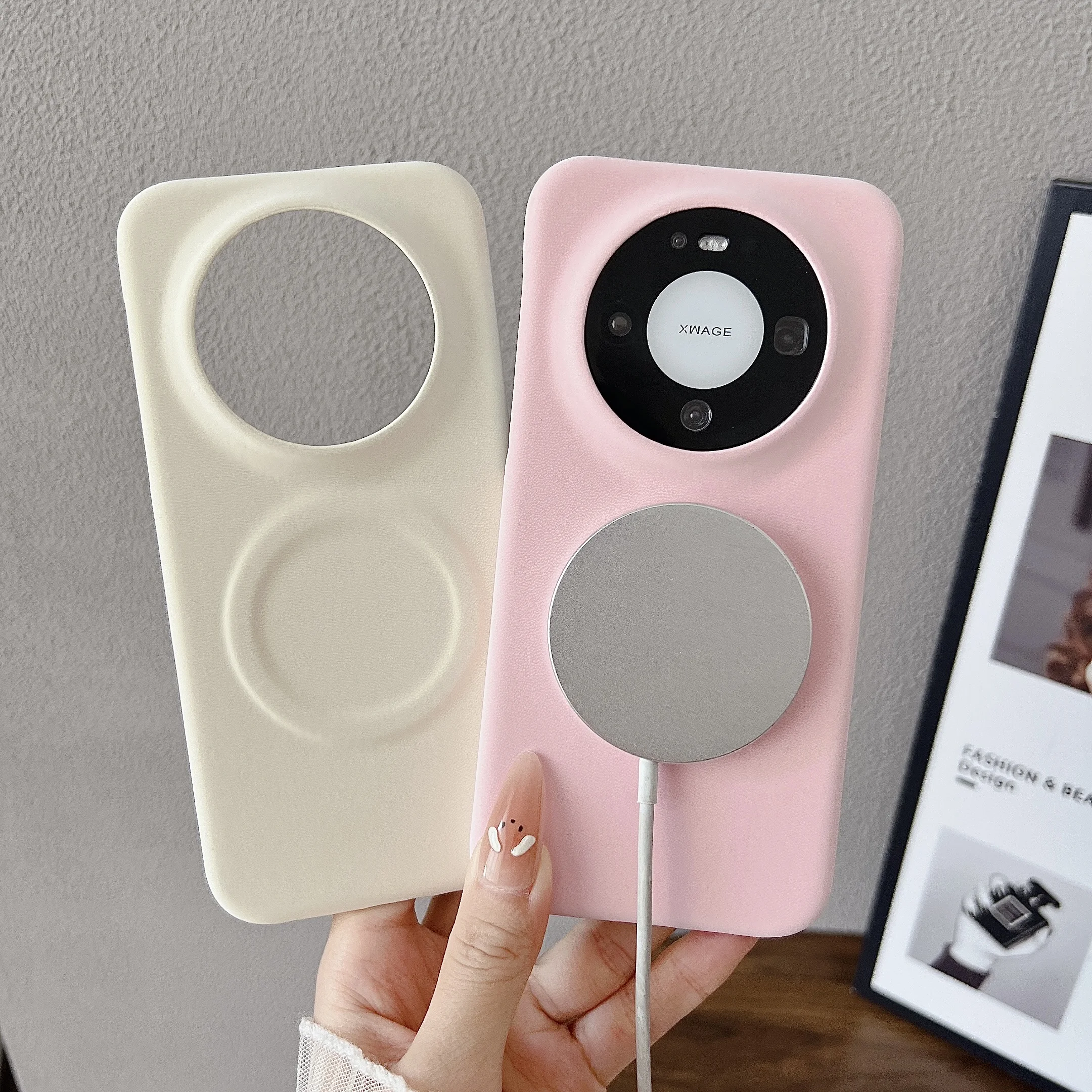 Luxury Frameless Leather Magnetic Case with Magsafe-Compatible Matte Finish