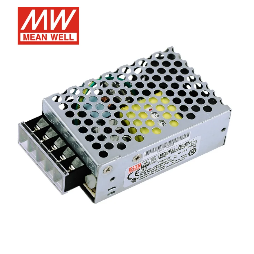 MEAN WELLpower 공급 장치, RS-25 RS-25-3.3 RS-25-5 RS-25-12 RS-25-15 RS-25-24 RS-25-48, Meanwell 25W