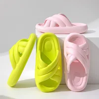 EVA Summer Women Fashion Cute Outdoor Non-Slip Rubber Slippers Indoor Soft Sole Couple Graffiti Sandals 1