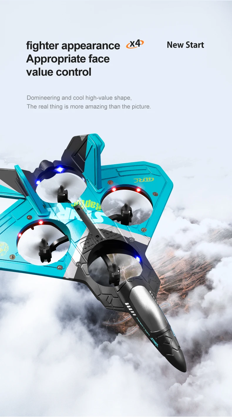 4drc V17 Remote Controlled Rc Glider Fighter Plane For Beginners_voghion.com