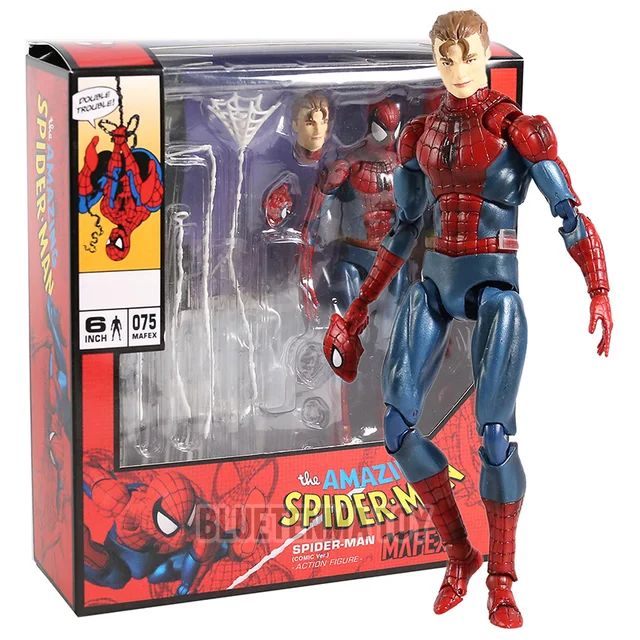 Marvel Mafex 075 Avengers Spiderman MAF075 The Amazing Spider Man PVC Action Figure Collectible Model Kids Toys Gift 1