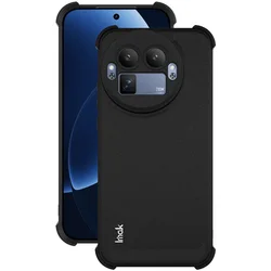 Shockproof Transparent Quicksand Matte Soft Silicone TPU Phone Case Cover for Realme GT8 Pro (China) (Matte Black)