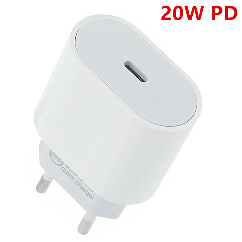 usb fast charge 20W PD Fast Charger For iPhone 13 EU US Plug 1M Data USB Type C Cable For iPhone 12 Charging USB-C Wire for iphone 11 pro ipad usb c 5v 3a