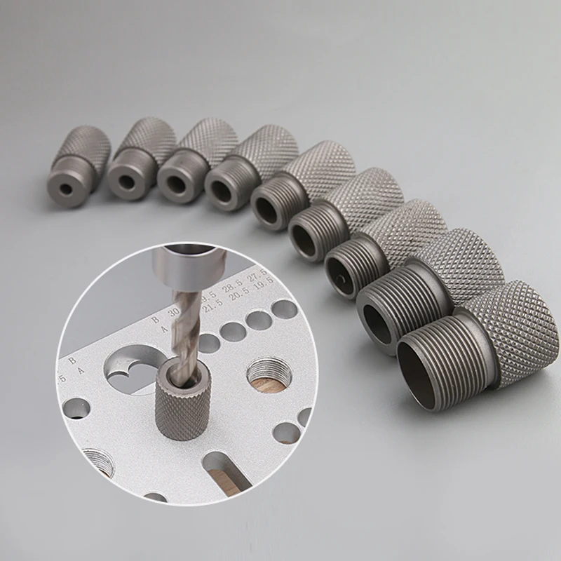 

4mm-10mm Pocket Hole Jig Drill Sleeve Woodworking 3 In 1 Doweling Jig Bushings For Hole Drilling Locator Drill Guide Bushing