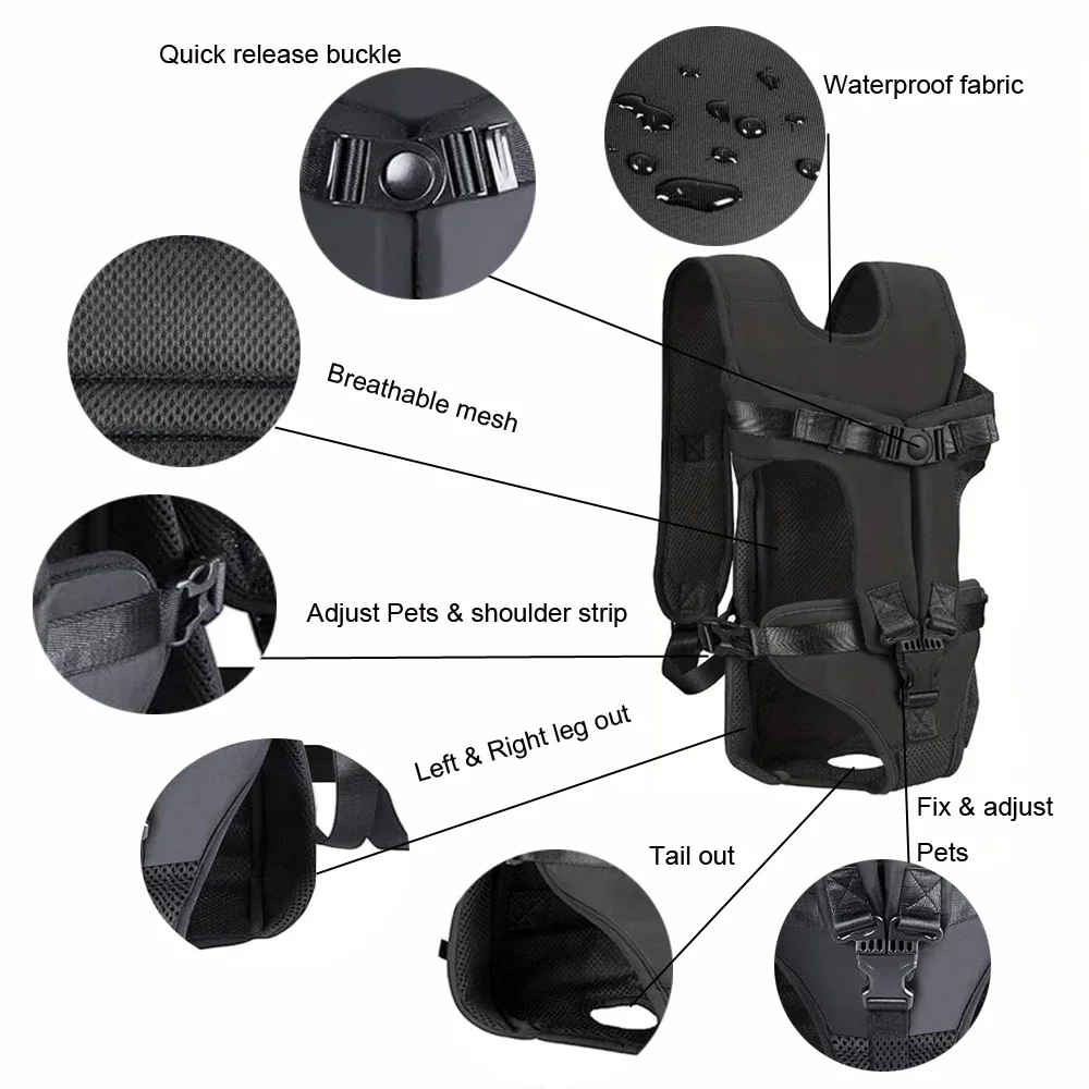 Pet Backpack Carriers Pets Dog Carriers Bags Portable Cat Backpack for Dogs Cat Double Shoulder Carry Bag Puppy Travel Dog Bags