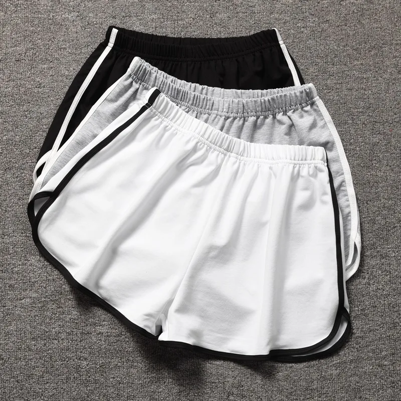 Summer Cotton Shorts Loose Women's High Waist Shorts Sports Fashion Cotton Solid Color S~4XL Casual