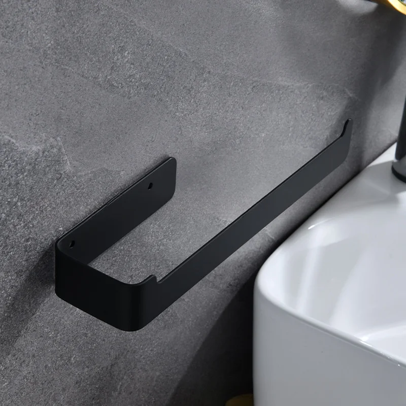 Stainless Steel Towel Holder, No Punch Towel Ring, Bathroom Towel Hanger Bathroom Towel Rack Single Bar, Bathroom Accessories