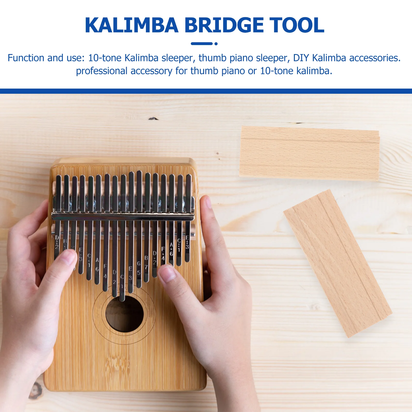 2 PCS Thumb Piano Sleeper Professional Kalimba Part Small Accessory Bridge Special Supply Tool