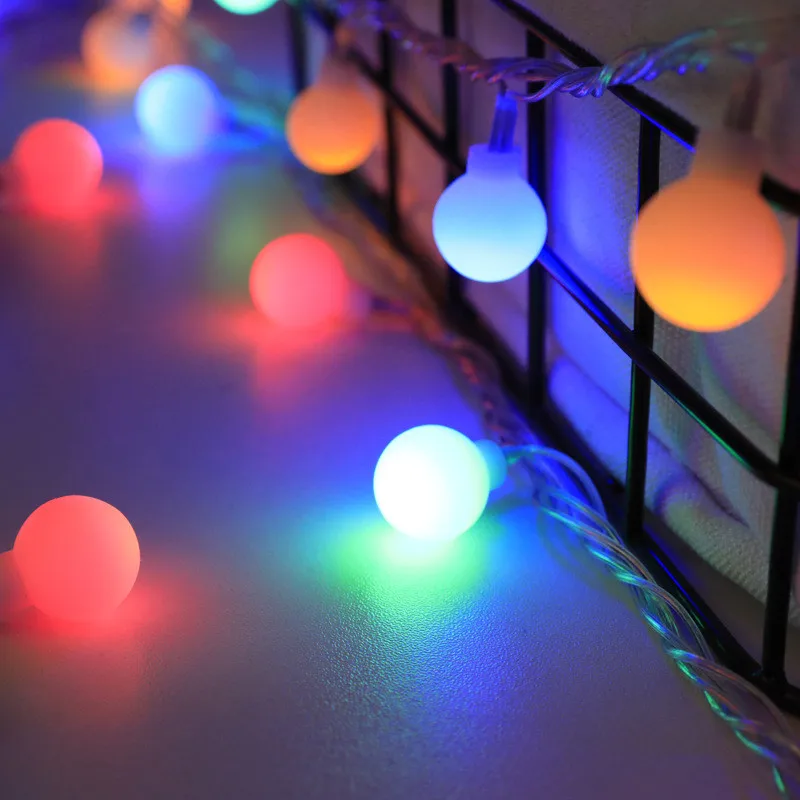 

New Year 10/6/3M LED Holiday Fairy Garland Ball String Lights Globe Wedding Home 2024 Christmas Decoration Battery Rope Lights