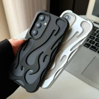 New 3D Flame pattern Case For Samsung Galaxy S25 S24 S23 Ultra Plus A16 A06 A15 A14 Fashion Hollow Slim Shockproof soft Cover 1