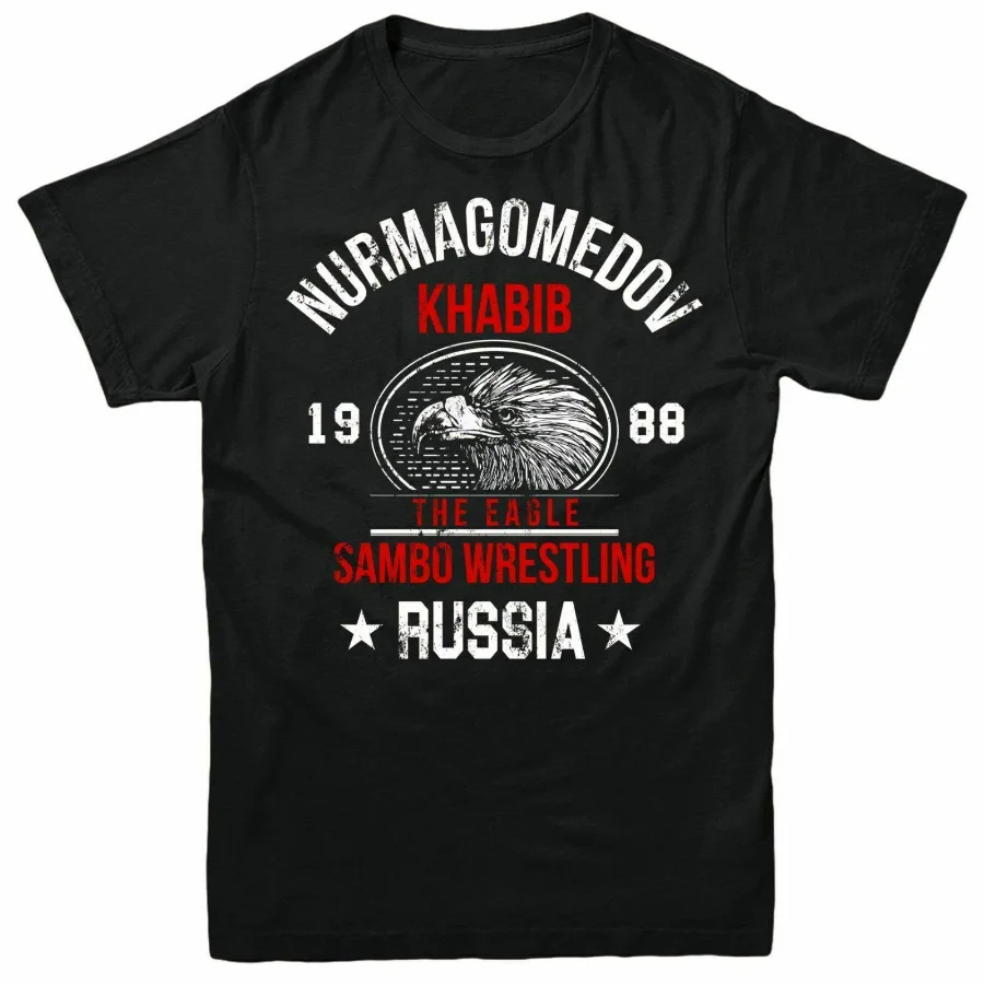 

The Eagle Khabib Nurmagomedov. Russia Sambo Wrestling T-Shirt. Summer Cotton O-Neck Short Sleeve Mens T Shirt New Size S-3XL